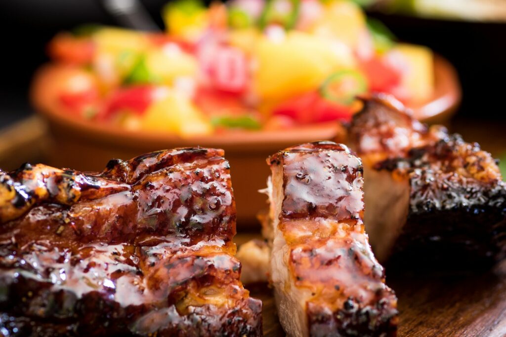 Amazingly Crafted Food for The Seasons - Pork Belly served with greens